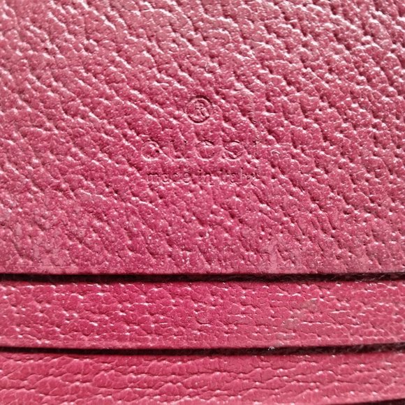 100% Authentic Gucci GG Ophidia Bifold Red Leather Leather - Picture 9 of 9